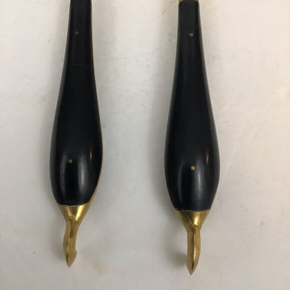 Bangkok Jewels Kitchen Serving Utensils Large Fork and Large Spoon Set Gold Tone - Picture 5 of 8